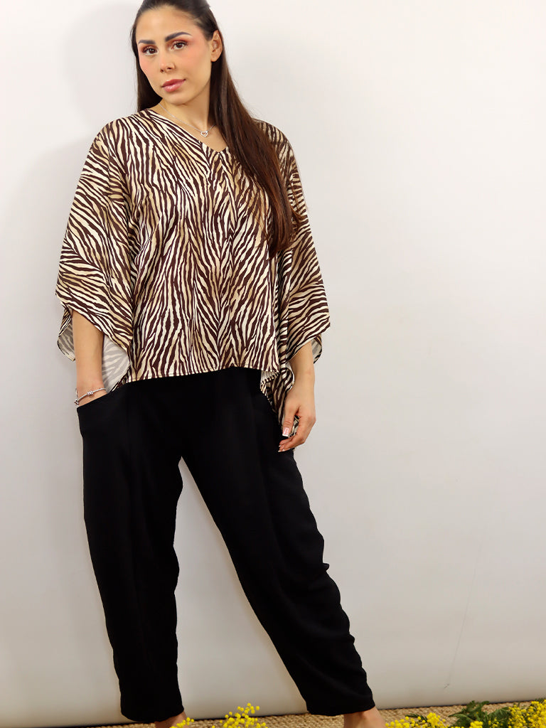 Blusa zebra moda Km0
