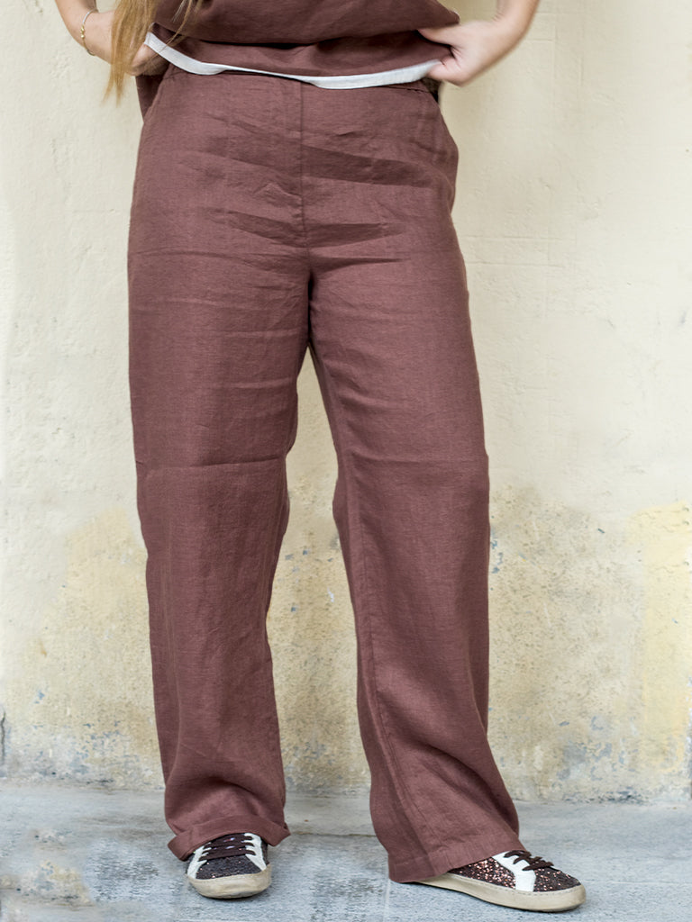 Pantalón lino modakm0
